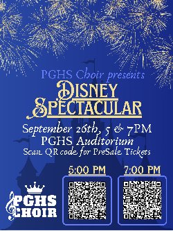 Disney Spectacular PGHS Choir poster
